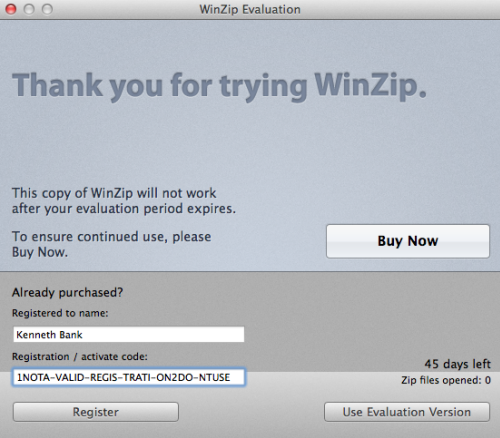 Free winzip for mac activation code